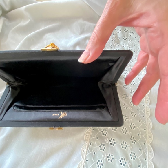 Morris Moskowitz  (M&M) 1950's Vintage Designer Black Clutch Handbag - Picture 4 of 4
